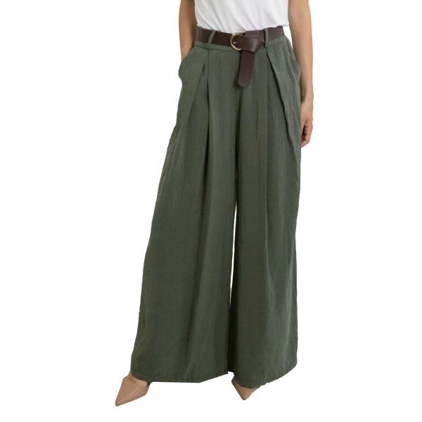 Pantalone palazzo con cintura  "Megan"